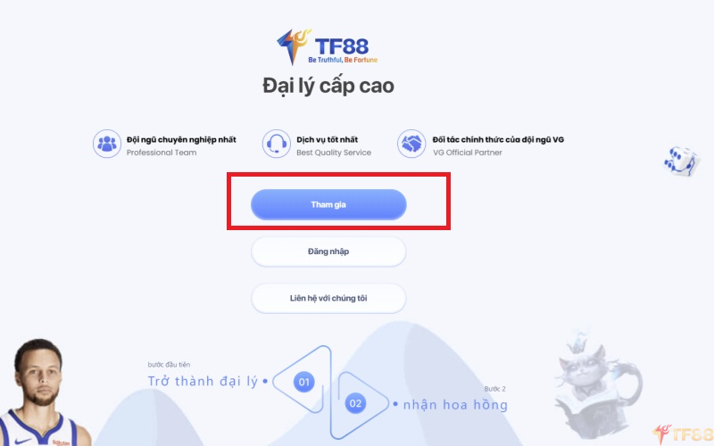 Cách đăng ký đại lý TF88